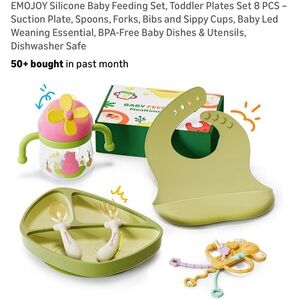 Emojy Silicone Baby Feeding Set - Green